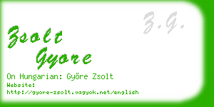 zsolt gyore business card