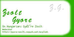 zsolt gyore business card